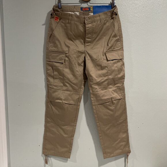 NWT Empyre Tan Wide Leg Cargo Pants Relax Loose Fit Sz 30 - Picture 2 of 4